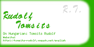 rudolf tomsits business card